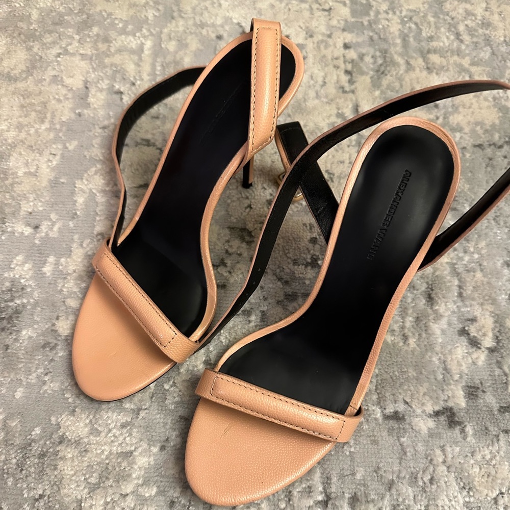 Alexander Wang Tan Cream Sandals Minimalist Design